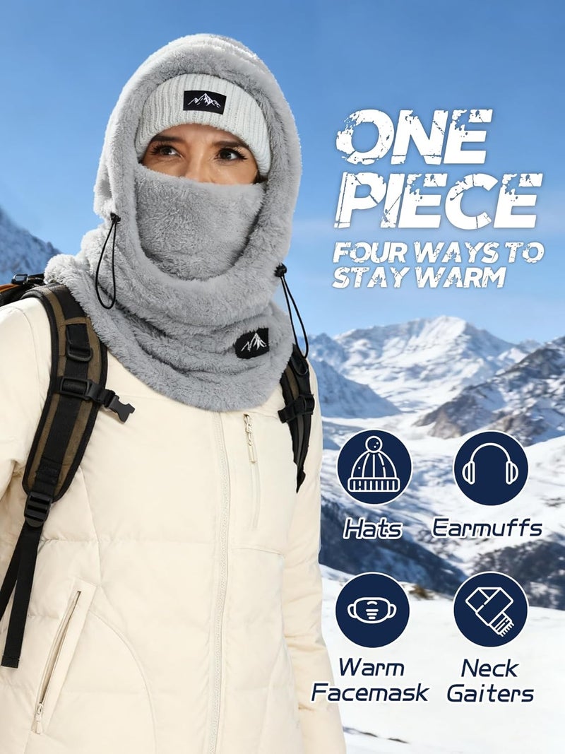 Bagavs Ski Mask Balaclava for Women Men Windproof Fleece Winter Face Mask Cold Weather Hat Neck Warmer - Image 4